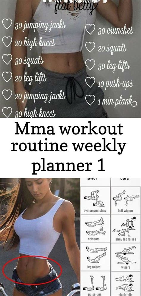 Mma Workout Routine Weekly Planner 1 Mma Workout Routine Mma Workout