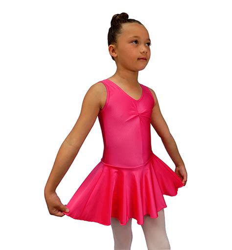 Skirted Leotard Lycra Ruched Front For Ballet Dance Class