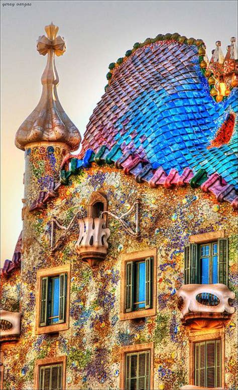 Roof Of Casa Batlló A Gaudi Masterpiece In Barcelona