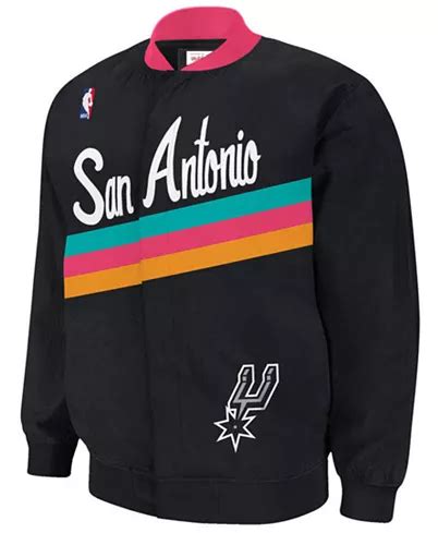 100 authentic mitchell ness lakers warm up jacket size 48. Mitchell & Ness Men's San Antonio Spurs Authentic Warm Up ...