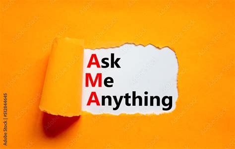 Ama Ask Me Anything Symbol Concept Words Ama Ask Me Anything On White