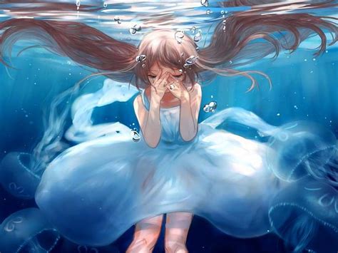 1920x1080px 1080p Free Download Crying Under Water Dress Blonde