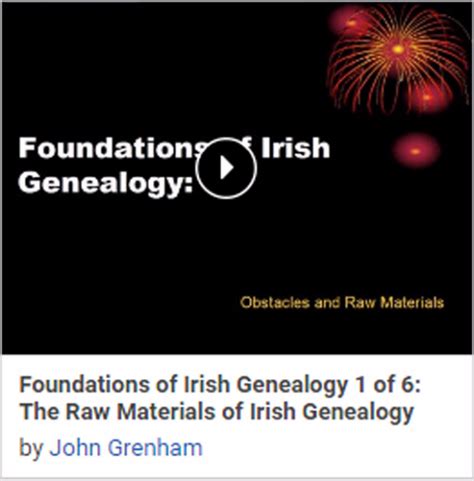 Legacy News Foundations Of Irish Genealogy By John Grenham Now Available