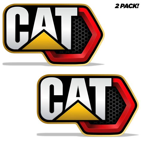2pc Set Decals For Caterpillar Cat Logo Graphic Vinyl Stickers 11