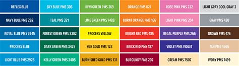 Pms Colors List Hub