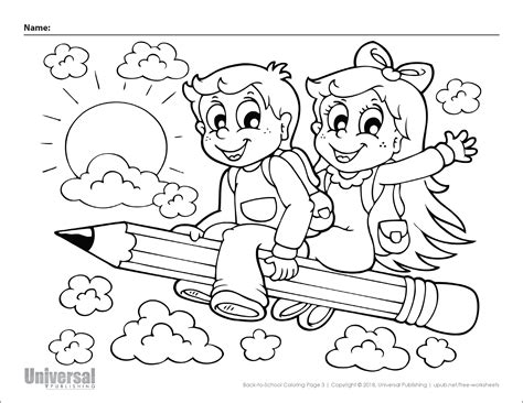 Back To School Coloring Pages Free Printables Universal Publishing