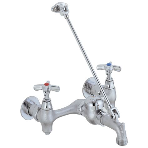 Delta Commercial Two Handle 8 Wall Mount Service Sink Faucet In Chrome