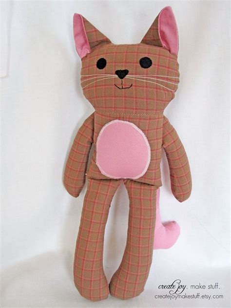 Black cat softie pdf pattern << click link for free download. 13" Cat Doll Sewing Pattern & Tutorial - PDF printable ...