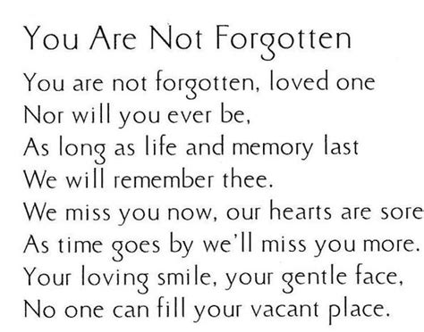 You Are Not Forgotten