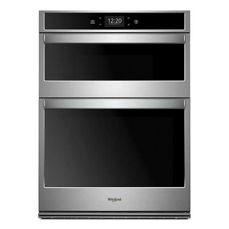 Whirlpool 30 Double Electric Convection Wall Oven With Built In Microwave Stainless Steel