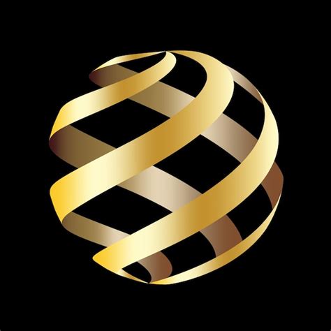 Premium Vector Ball Golden Stripes Luxury Template Award Design