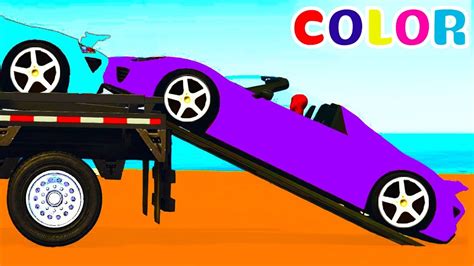 Color Cars Transportation And Spiderman Cartoon Learn Cas For Kids