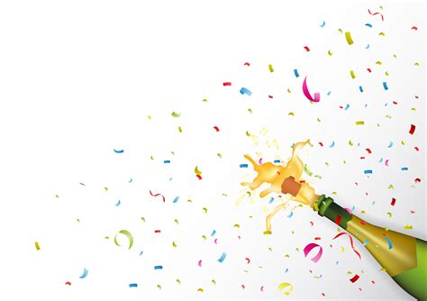 Champion celebration with champagne explosion and confetti 618490 - Download Free Vectors ...