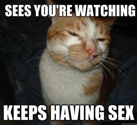 Sees Youre Watching Keeps Having Sex Cool Cat Craig Quickmeme