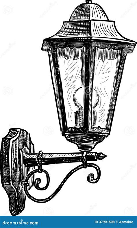 Vintage Street Lamp Stock Vector Illustration Of Lantern 37901508