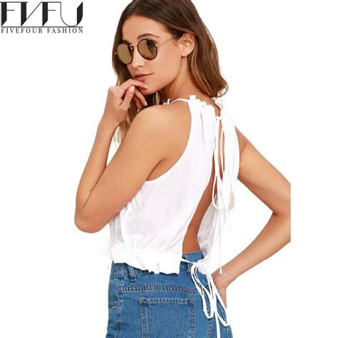 new fashion 2018 summer tops women girls cute solid crop top wommen t shirts backless casual