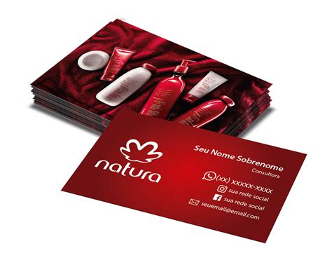Cartão De Visita Consultora Natura 1000 Unidades Modelo 03