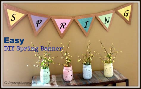 These banners can be painted, embroidered, htv, or used to display. Easy DIY Spring Banner | Keep It Simple Summer