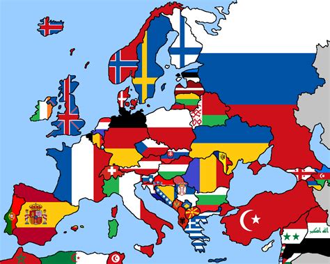 Europe Map With Flags Topographic Map Of Usa With States