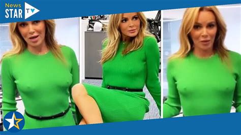 Amanda Holden Flashes Her Long Legs As She Goes Braless In Dress Youtube