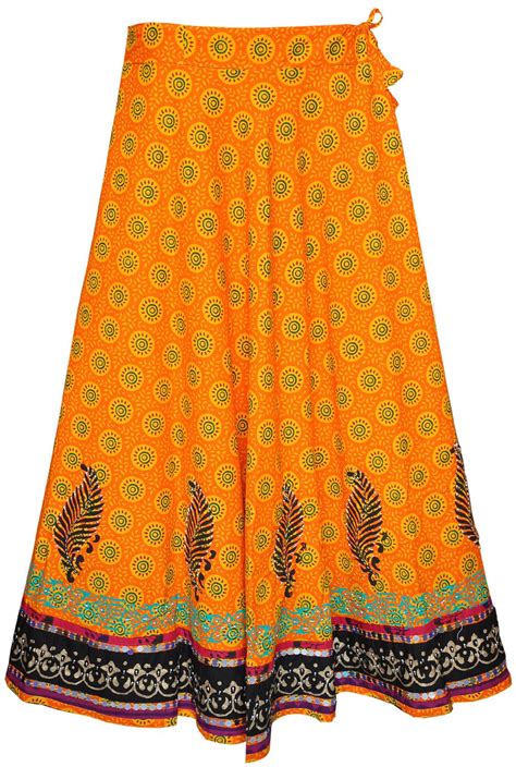 Designer Cotton Long India Skirt Block Printed Indian Organic Cotton