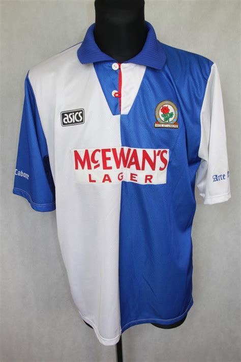 Blackburn rovers 19961998 home football jersey camiseta soccer shirt vintage. BLACKBURN ROVERS 1994/1995 HOME SHIRT JERSEY ASICS PREMIER ...