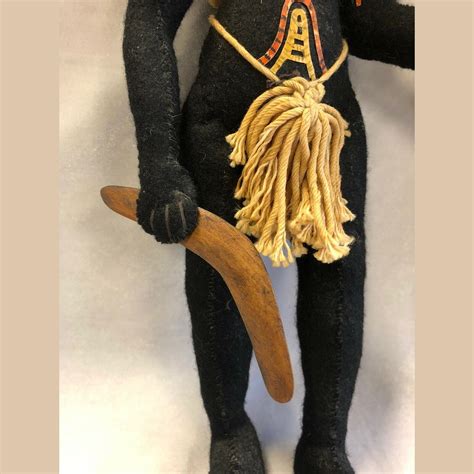 rare pair of aust aboriginal dolls c1930 s hand stitched felt afc