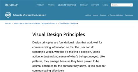 Visual Design Principles Wireframing Academy Balsamiq