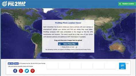 Pic2map Online Photo Location Viewer 