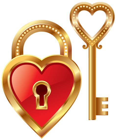 Heart Lock And Heart Key Clipart Валентинки Сердце Романтические идеи