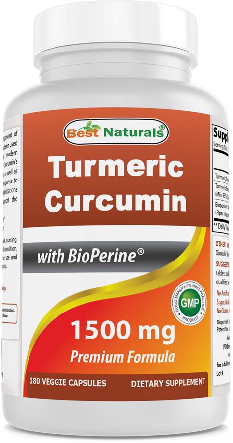 Best Naturals Turmeric Curcumin Mg Serving With Bioperine