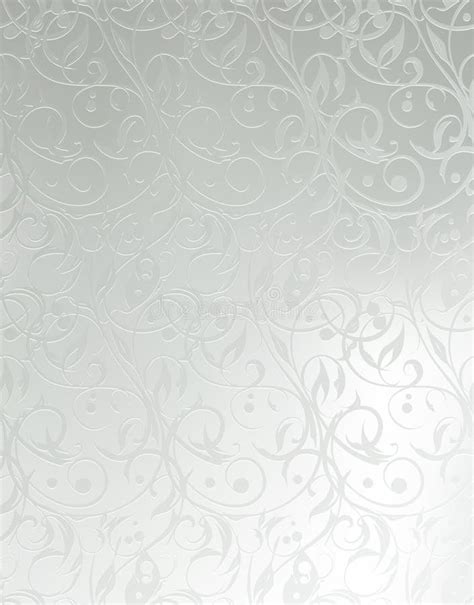 Luxury Seamless Grey Floral Wallpaper Stock Illustrations 5017