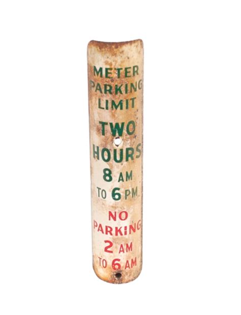 Parking Signs From 1910 To Present
