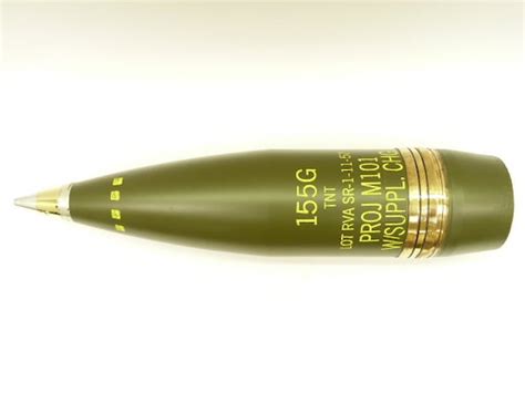 Inert Empty 155mm M101 High Explosive Shell For Long Tom Gun