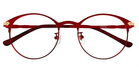 Crest Round Prescription Glasses Red Women S Eyeglasses Payne Glasses