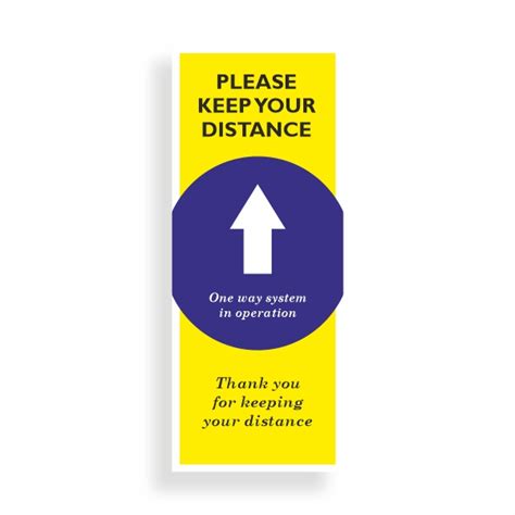 Roller Banner Stand Pop Up For Social Distancing One Way System In