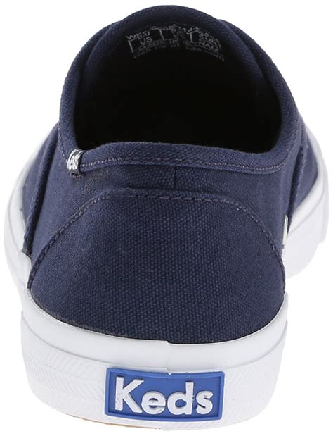 Keds Womens Triumph Canvas Low Top Lace Up Fashion Sneakers Navy Size