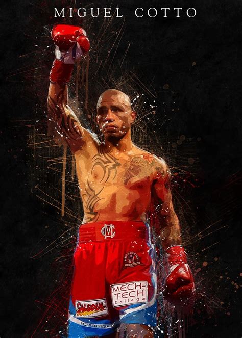 Miguel Cotto Poster Picture Metal Print Paint By ONONMADE STUDIO
