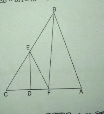 In Triangle Abc D And F Are On The Side Of CA And The Point E Is On
