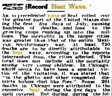 1911 Record Heatwave In The Us “babies Died Like Flies” Real