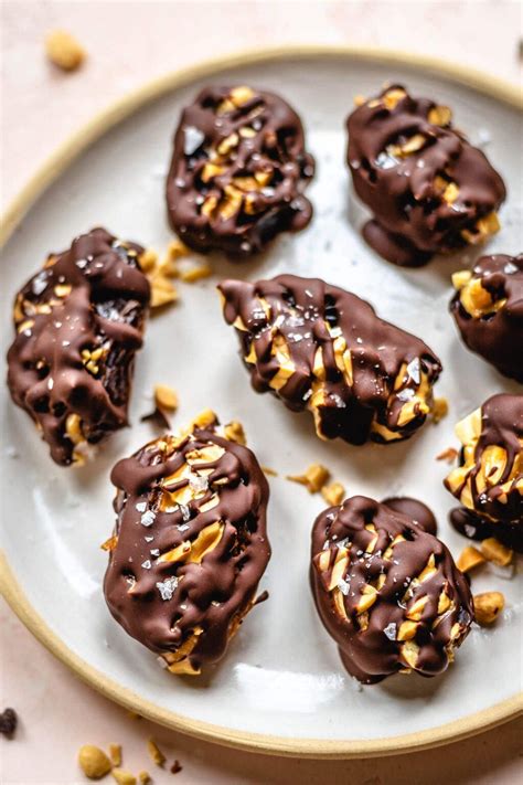 Chocolate Covered Stuffed Dates With Peanut Butter Two Spoons