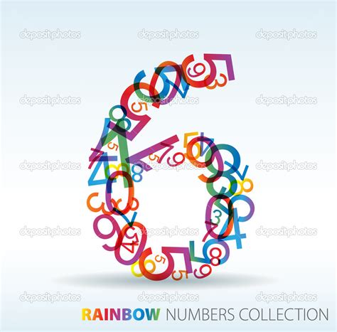 10 Colorful Number 6 Fonts Images Free Colorful Fonts With Numbers