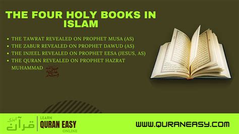 The Four Holy Books In Islam Quran Easy Academy