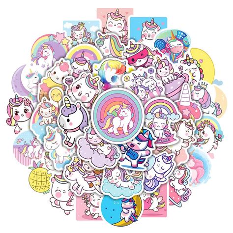 Kawaii Unicorn Stickers My Heart Teddy