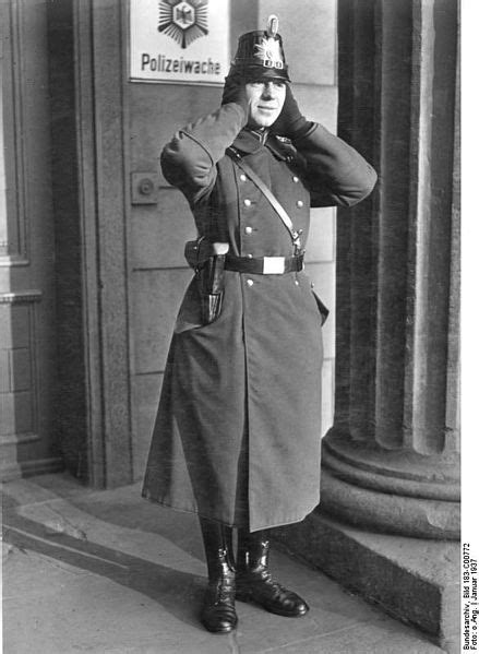 a uniformed german policeman of the ordungspolizei in berlin january 1937 german history