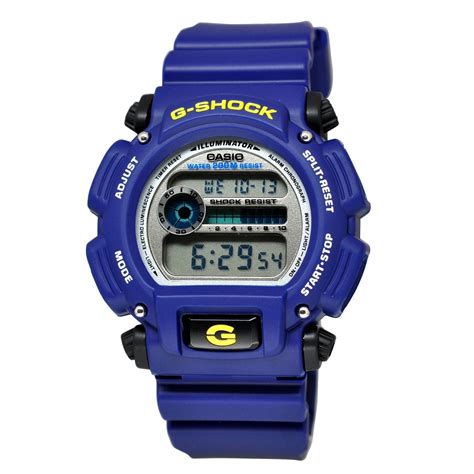 Casio Dw9052 2v G Shock 455mm Mens Chronograph Blue Resin Watch