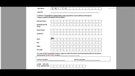 How To Fill Vfs Courier Form Passport Submission Canada Youtube