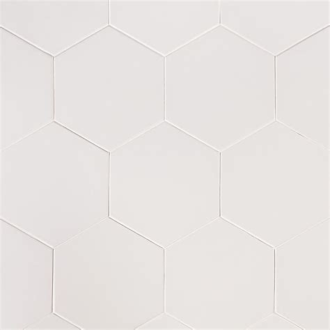 Ivy Hill Tile Eclipse Hex White 8 In X 8 In Matte Porcelain Floor And