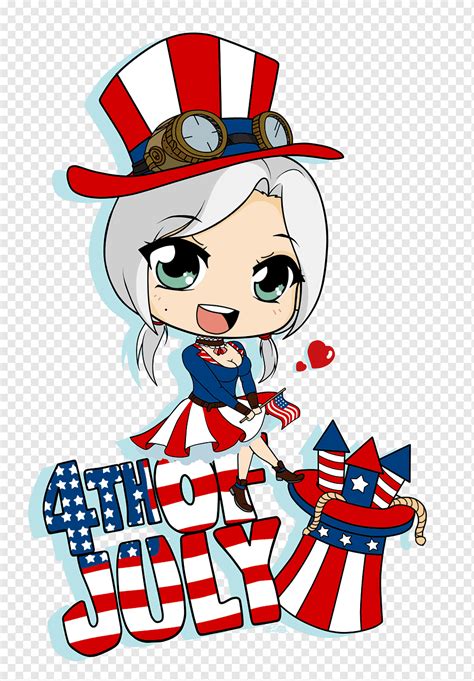 Female Anime Character Illustration Independence Day Drawing Chibi