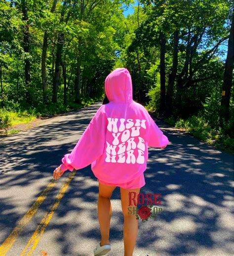 Wish You Were Here Hoodie Trendy Hoodies Aesthetic Clothes Etsy